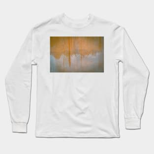 Age old wooden door with cracked paint, close up. Fragment of a rustic textured wall Long Sleeve T-Shirt